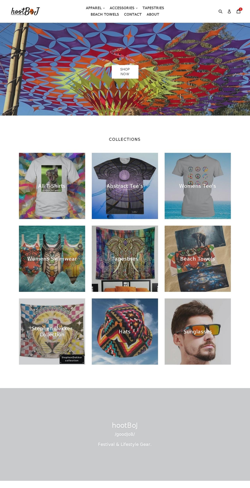 hootboj.com shopify website screenshot