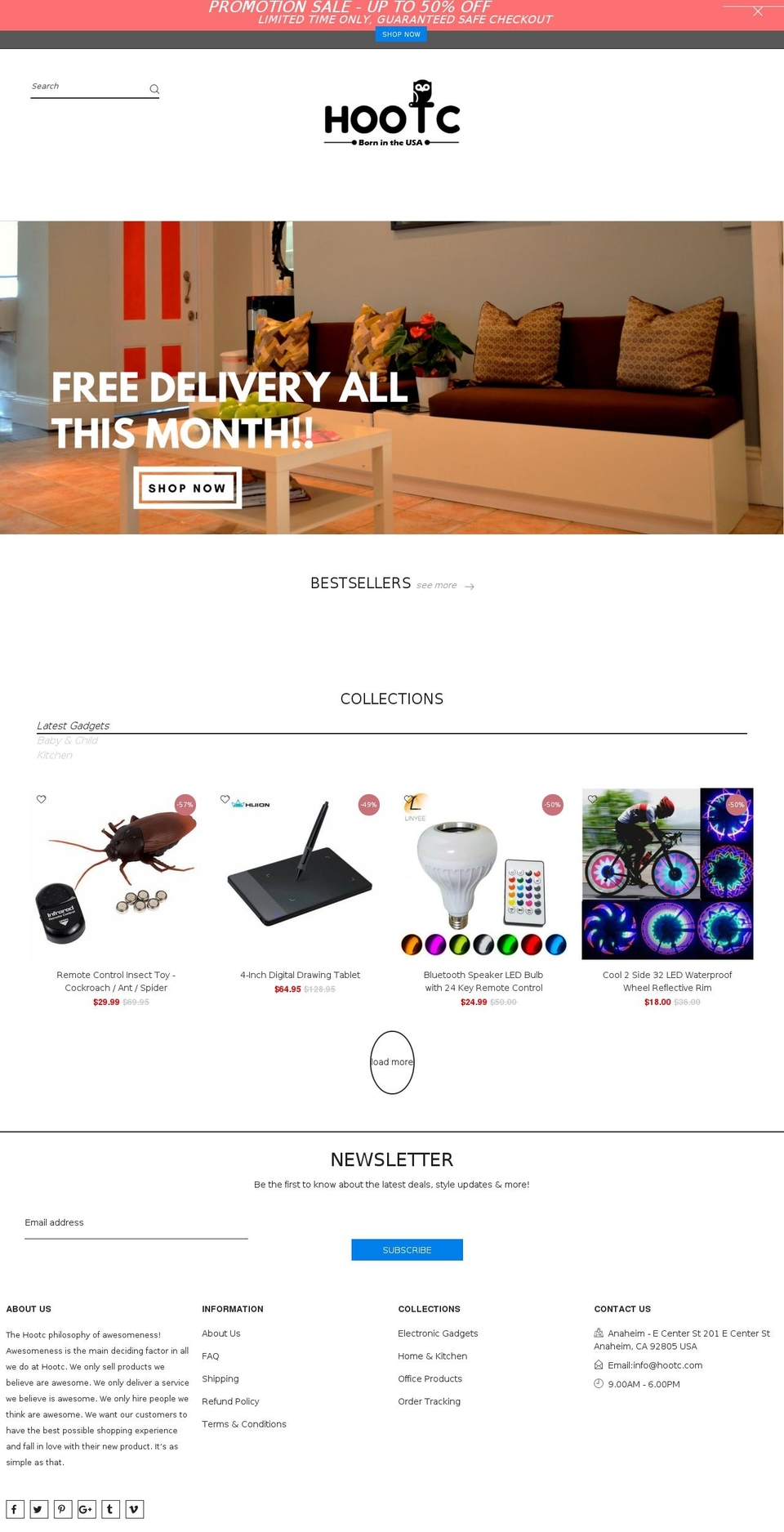 hootc.com — Shopify storefront screenshot