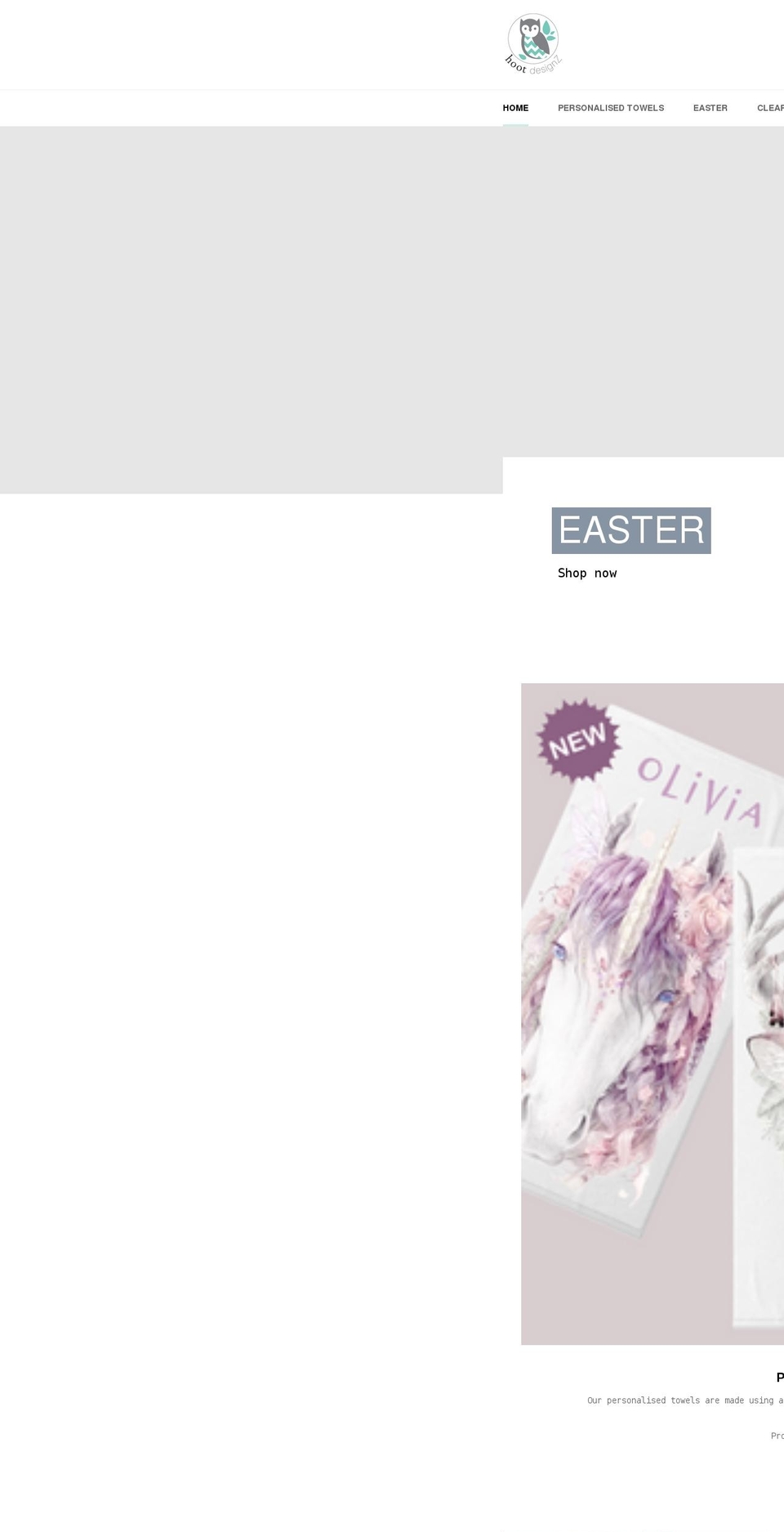 hootdesignz.com.au shopify website screenshot