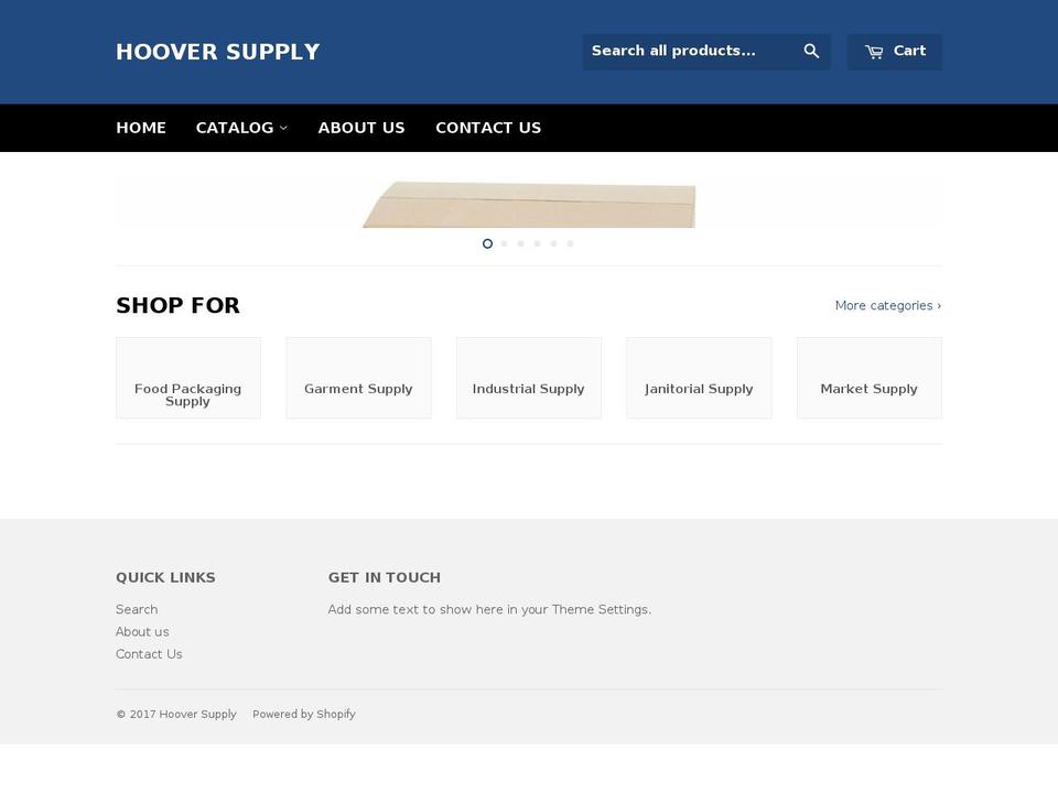 hooversupply.com shopify website screenshot