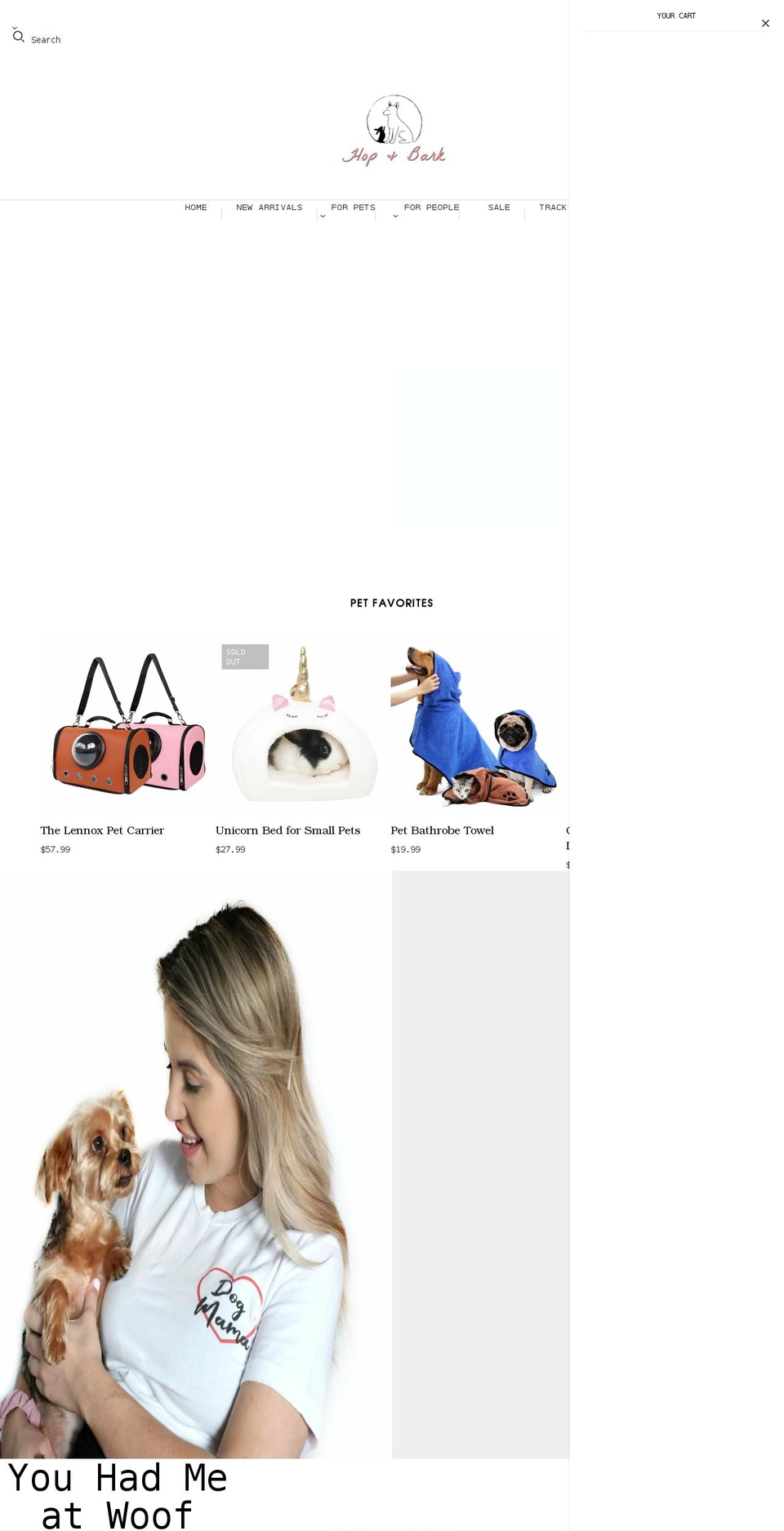 hopandbark.com — Shopify storefront screenshot