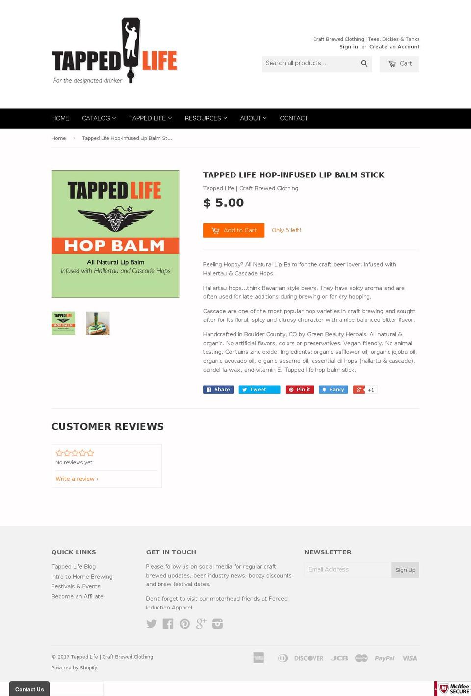 hopbalm.com shopify website screenshot