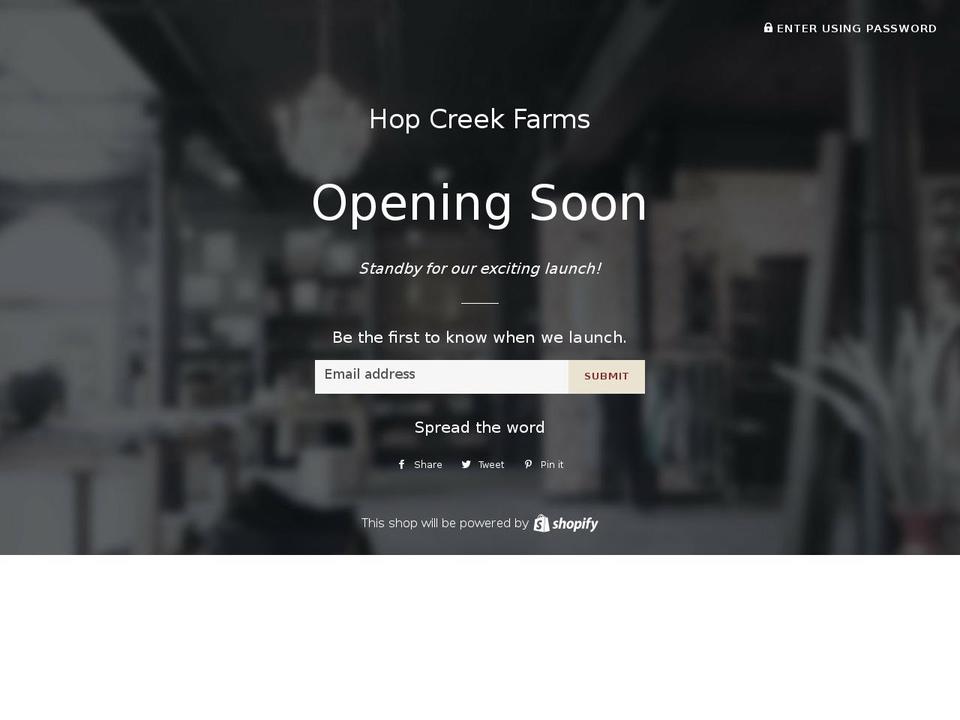 hopcreekfarms.com shopify website screenshot