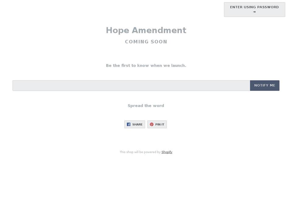 hopeamendment.com — Shopify storefront screenshot