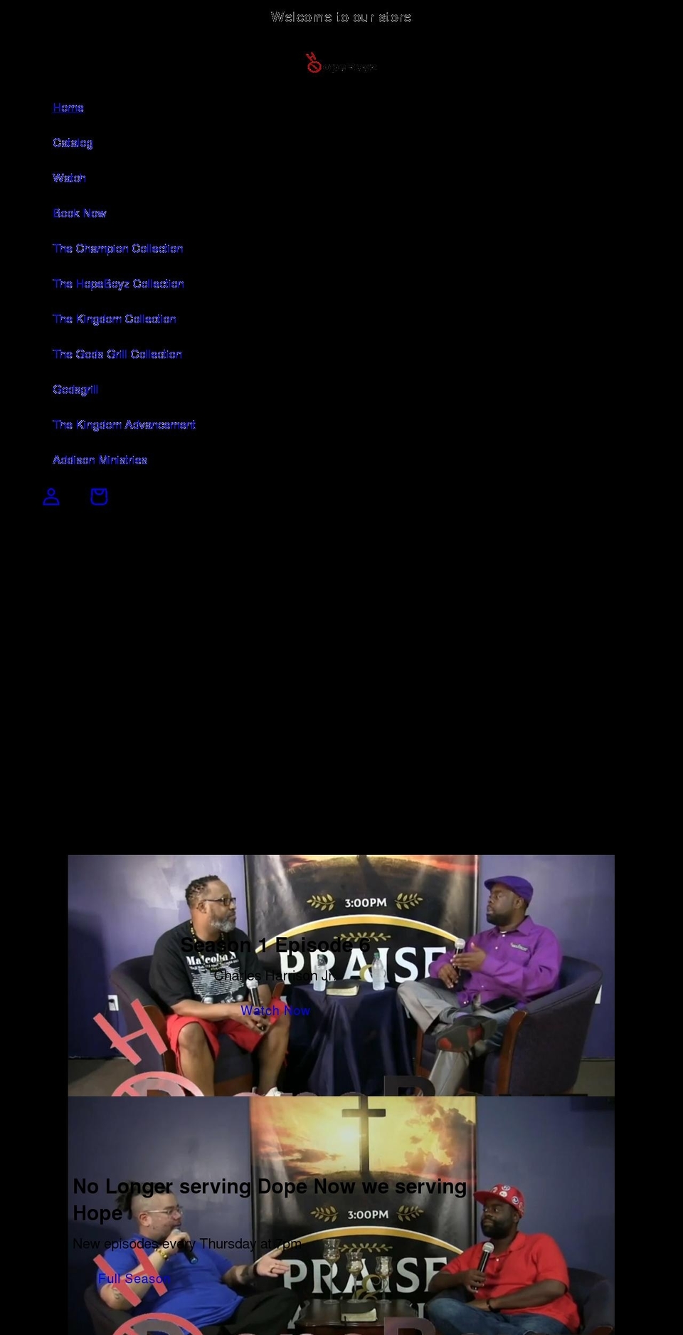 hopeboyz.com shopify website screenshot