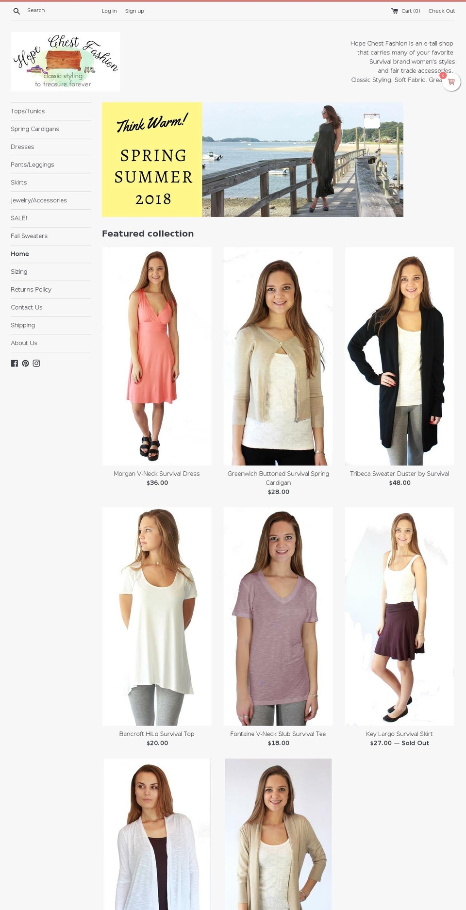 hopechestfashion.com — Shopify storefront screenshot