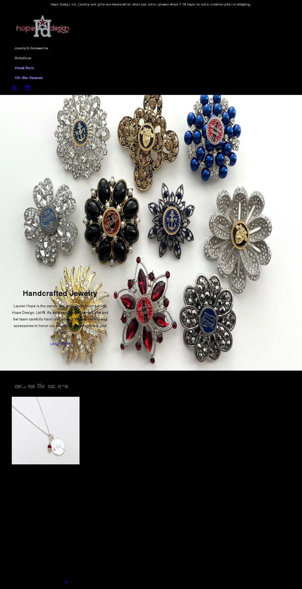 hopedesignltd.com shopify website screenshot
