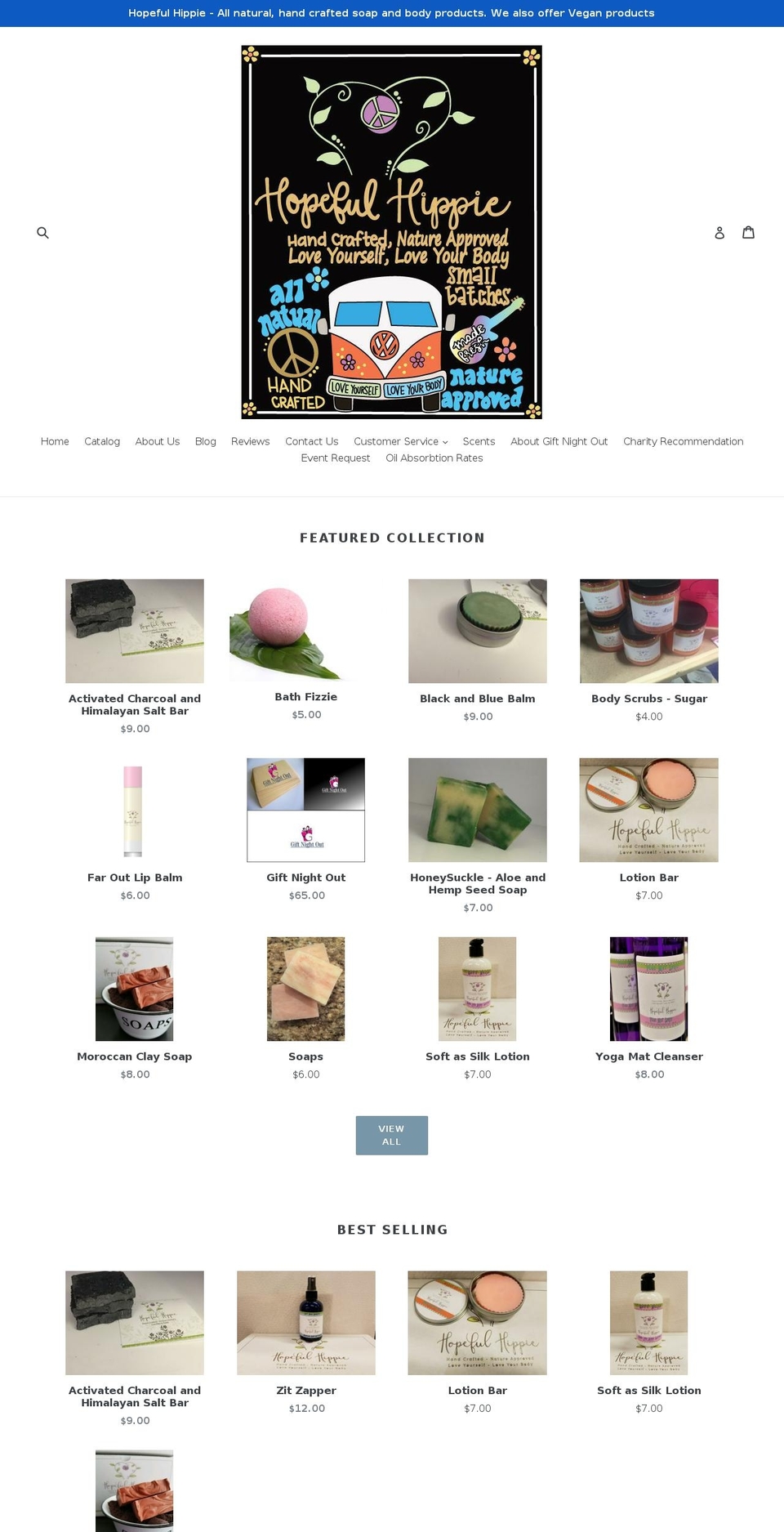 hopefulhippie.com — Shopify storefront screenshot
