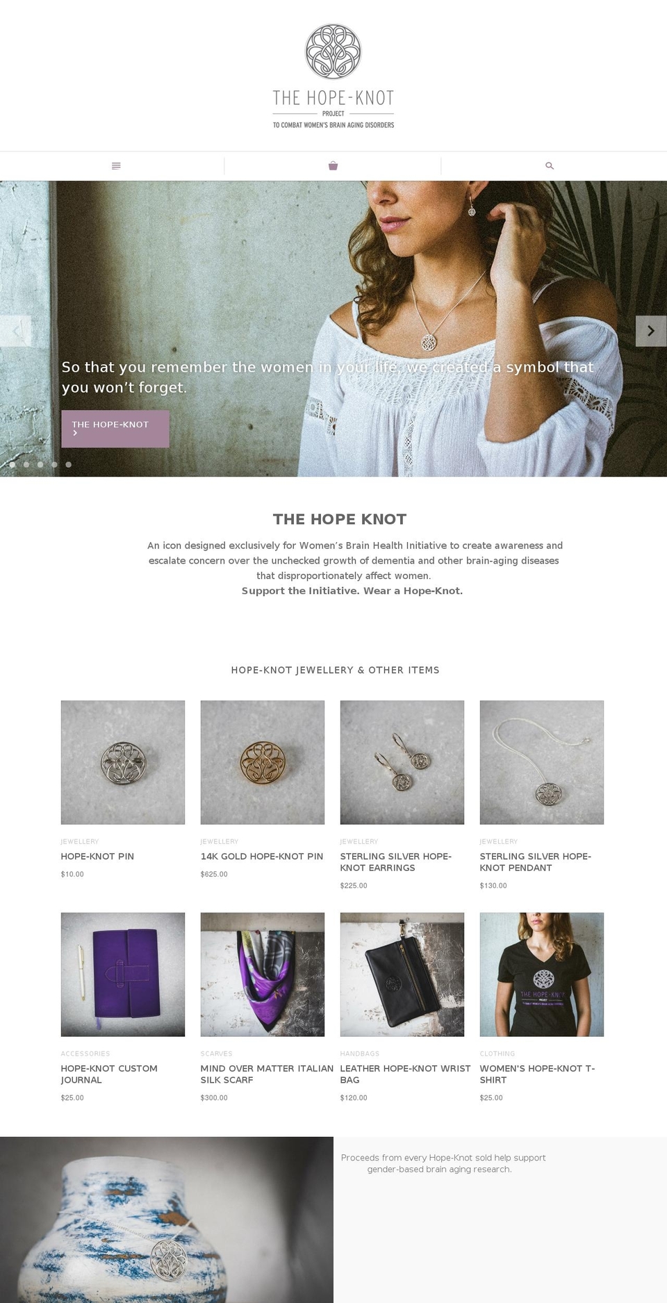 hopeknot.org shopify website screenshot