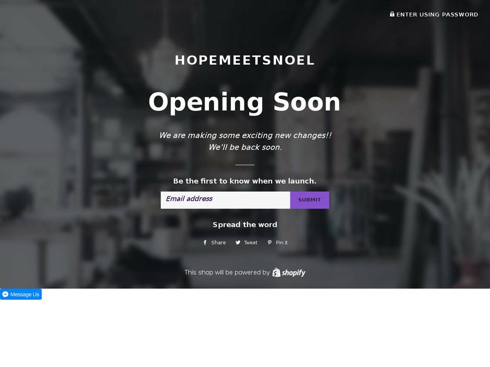 hopemeetsnoel.com — Shopify storefront screenshot