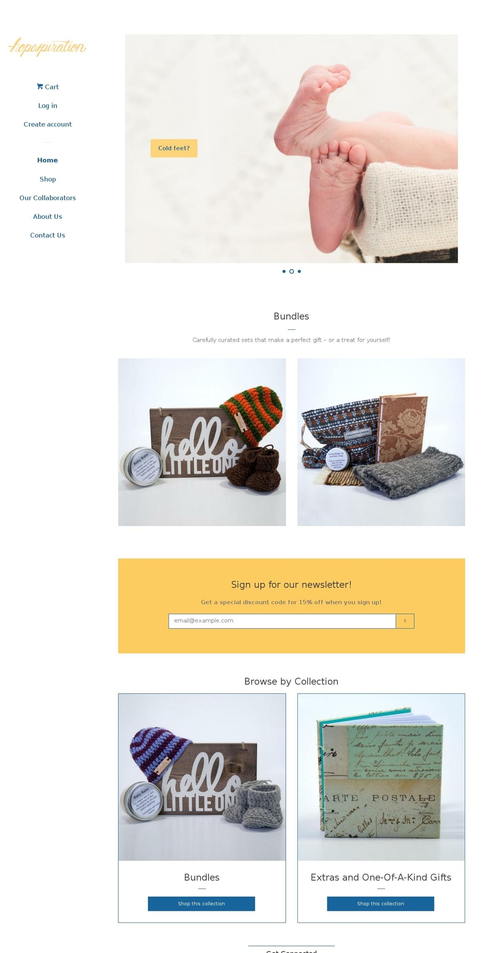 hopespiration.com — Shopify storefront screenshot