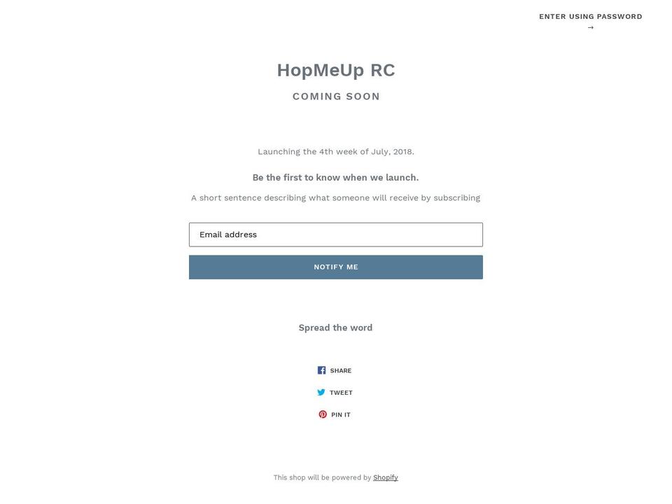 hopmeup.com shopify website screenshot