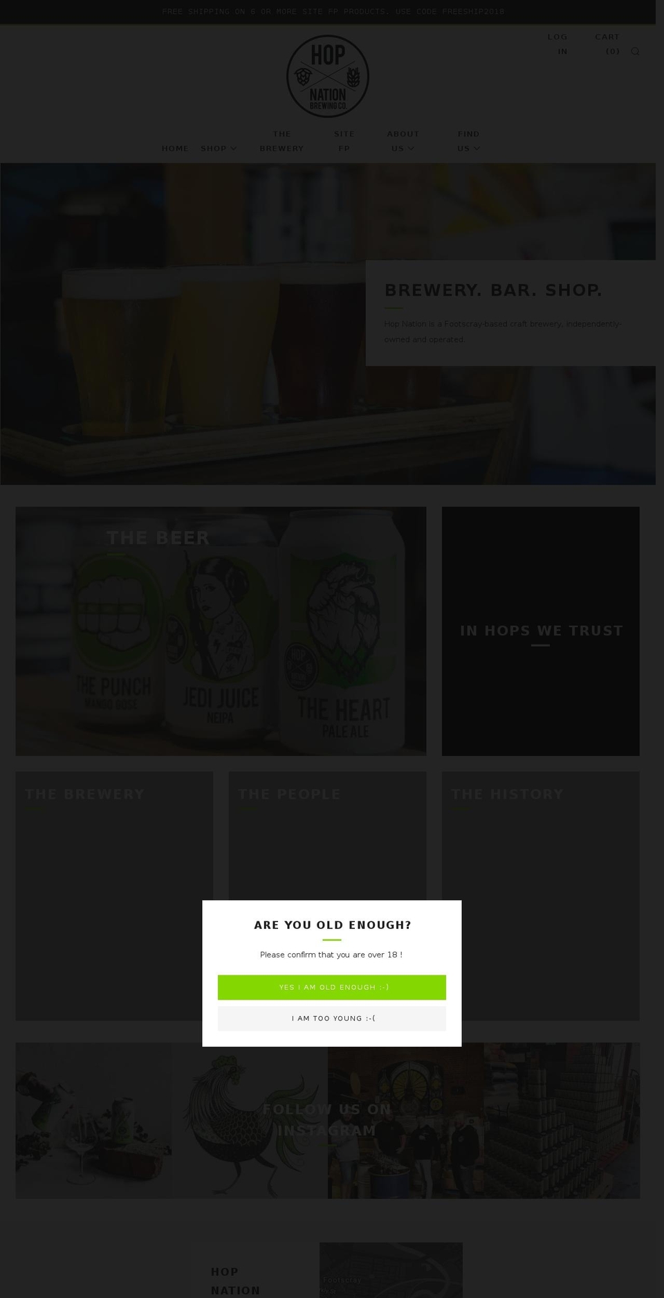 hopnation.com.au shopify website screenshot