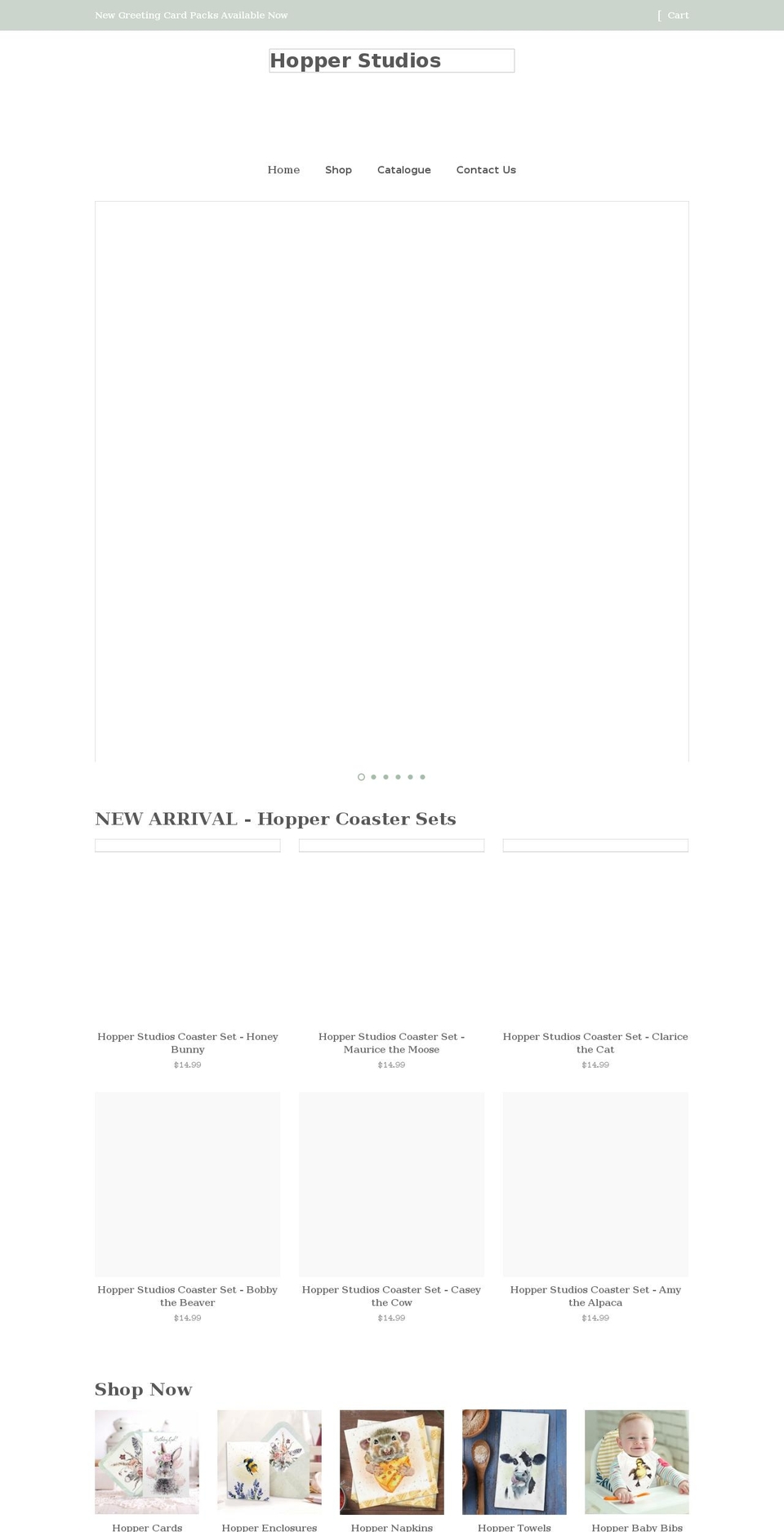 hopperstudios.net shopify website screenshot