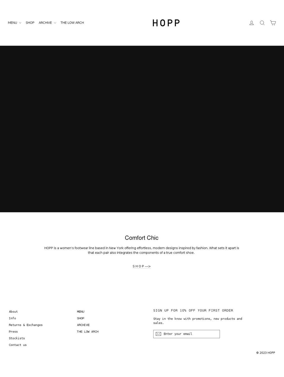 hoppshoes.com shopify website screenshot