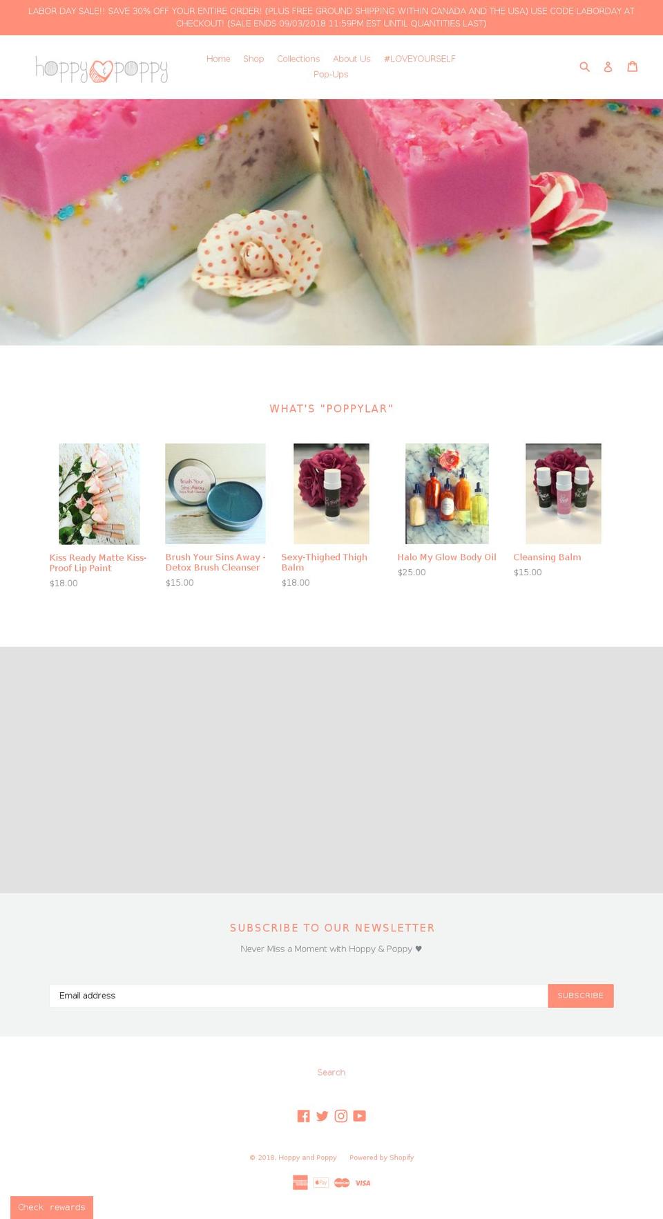 hoppyandpoppy.com — Shopify storefront screenshot