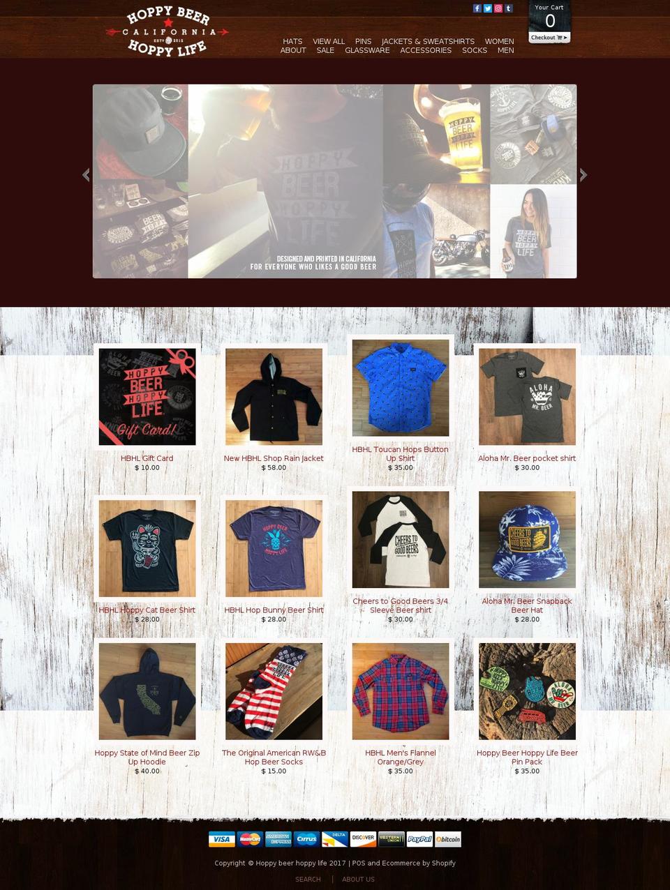 Threadify Shopify theme site example hoppybeerhoppylife.com