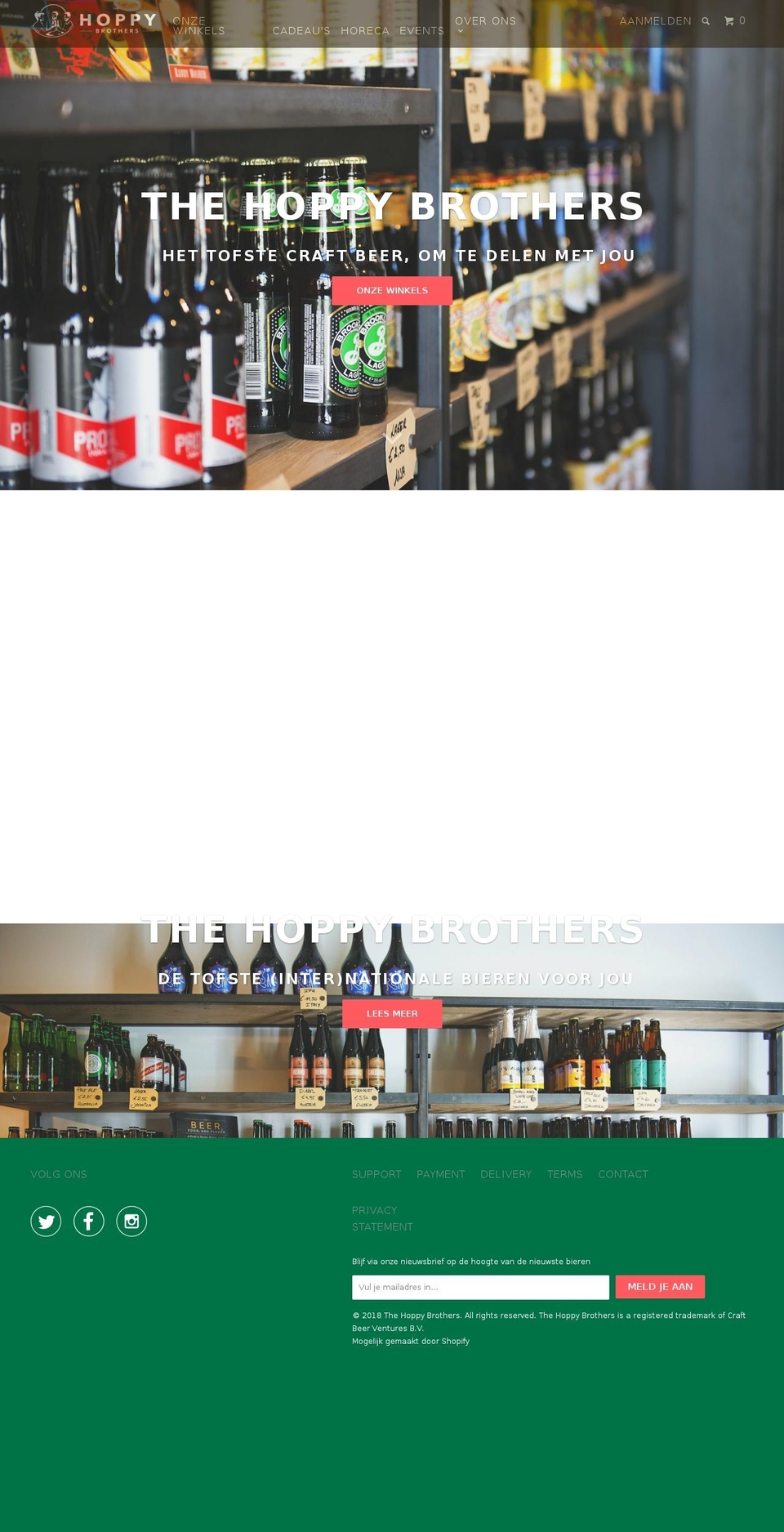 Theme 2018 Shopify theme site example hoppybrothers.com