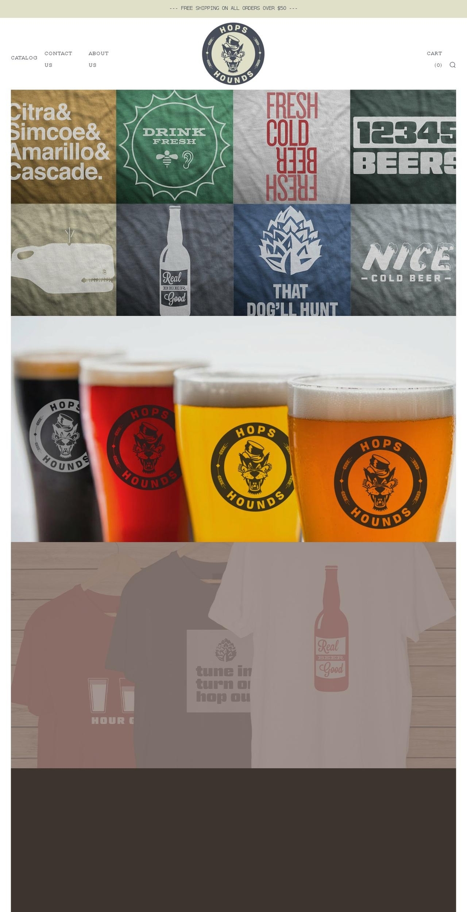 hops-hounds.com shopify website screenshot