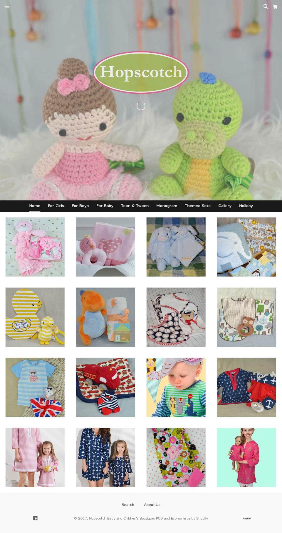 hopscotchathome.com shopify website screenshot