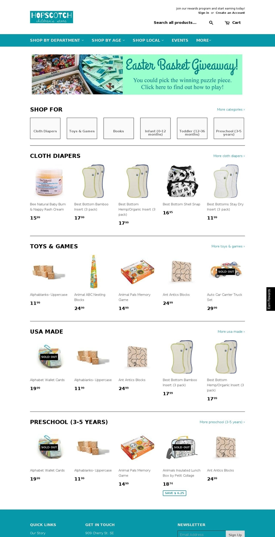 hopscotchstore.com shopify website screenshot