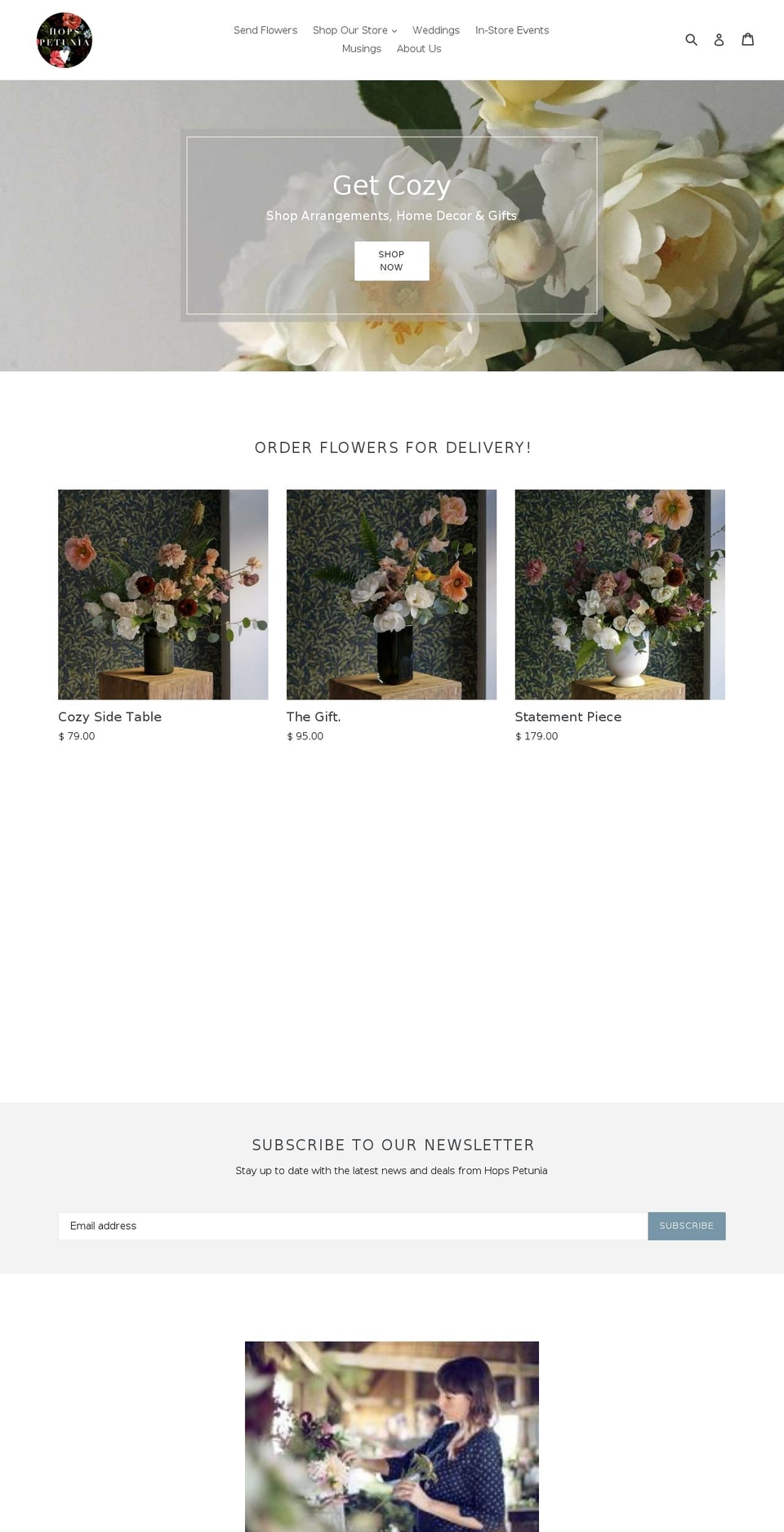 hopspetunia.com shopify website screenshot