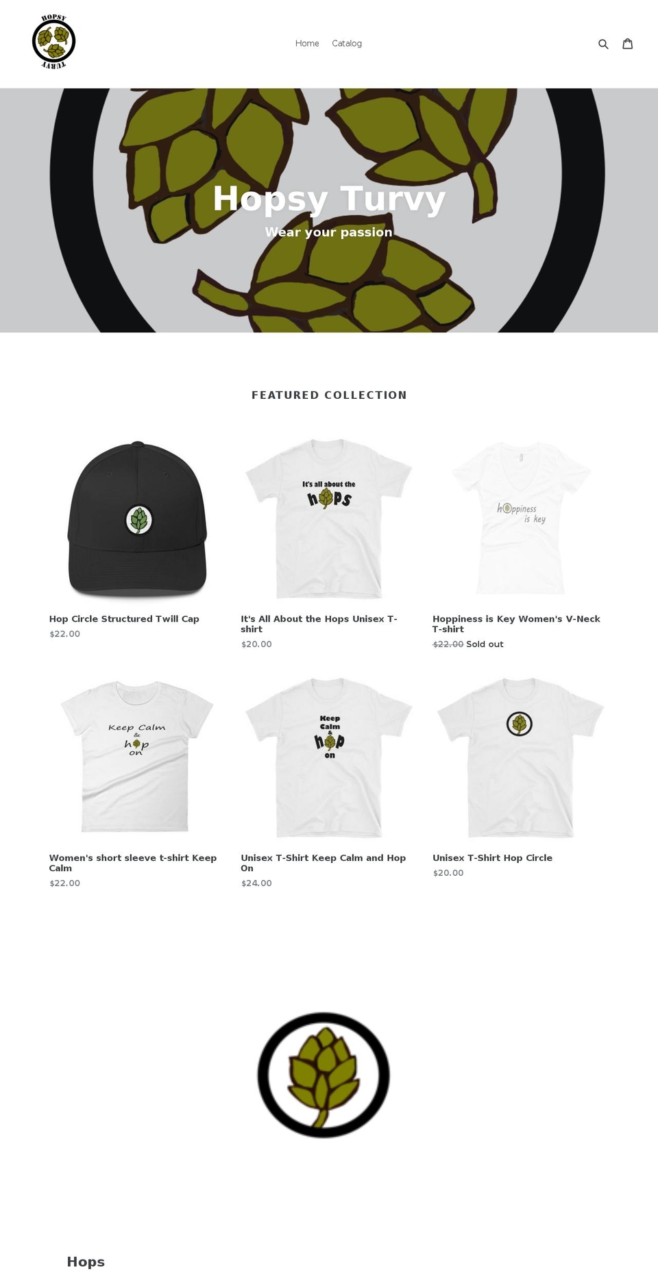 hopsy-turvy.com — Shopify storefront screenshot