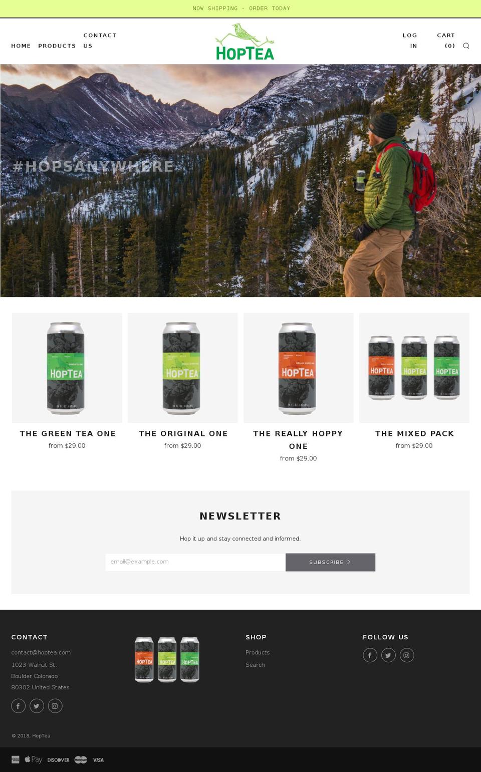 hoptea.com — Shopify storefront screenshot