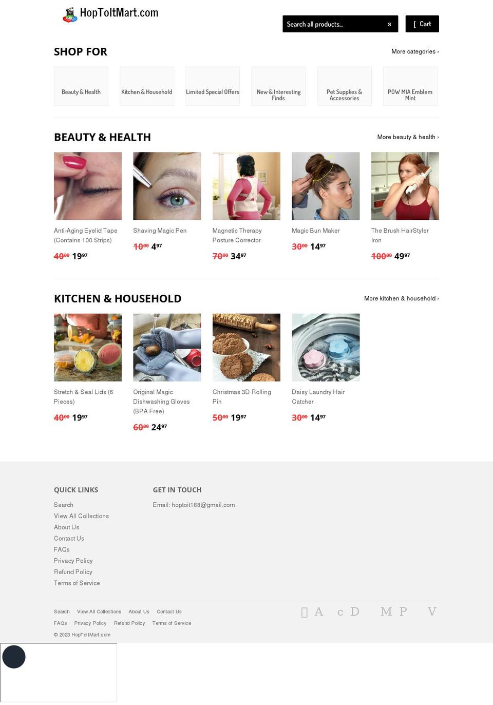 ThemeX Shopify theme site example hoptoitmart.com