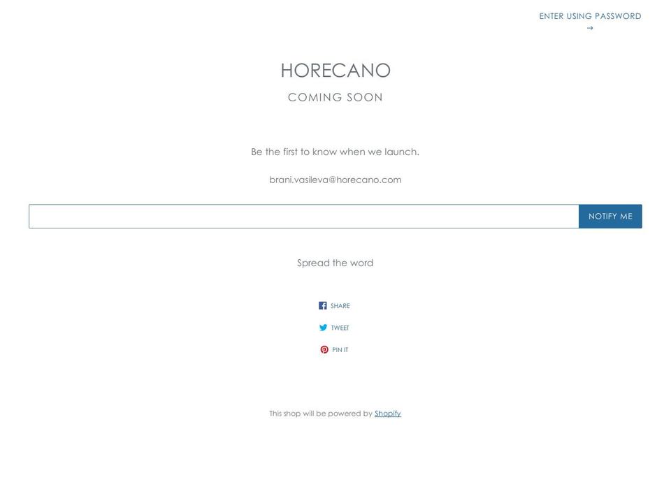 horecano.com — Shopify storefront screenshot