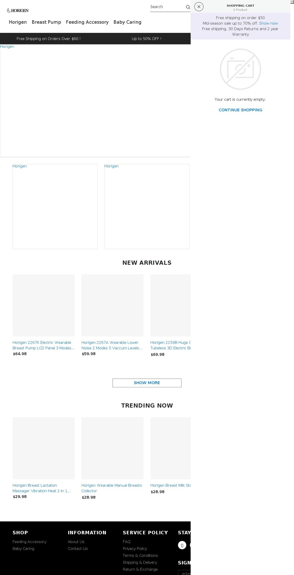 horigen.net shopify website screenshot