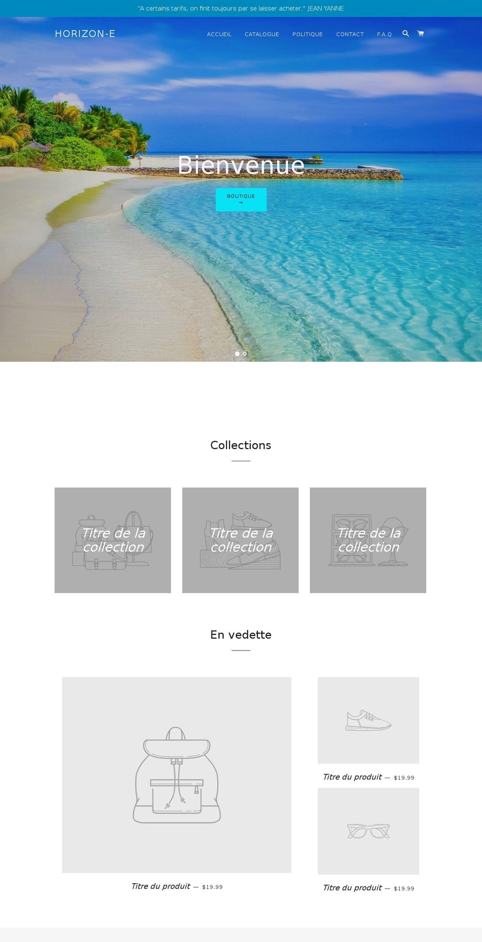horizon-e.com — Shopify storefront screenshot