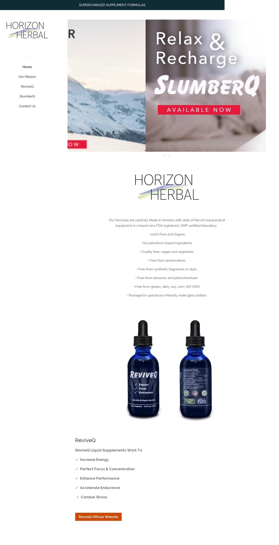 horizonherbal.com — Shopify storefront screenshot