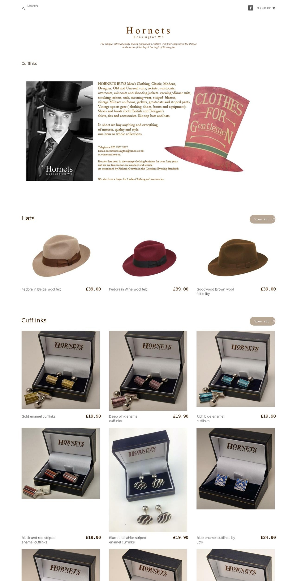 hornetskensington.com shopify website screenshot