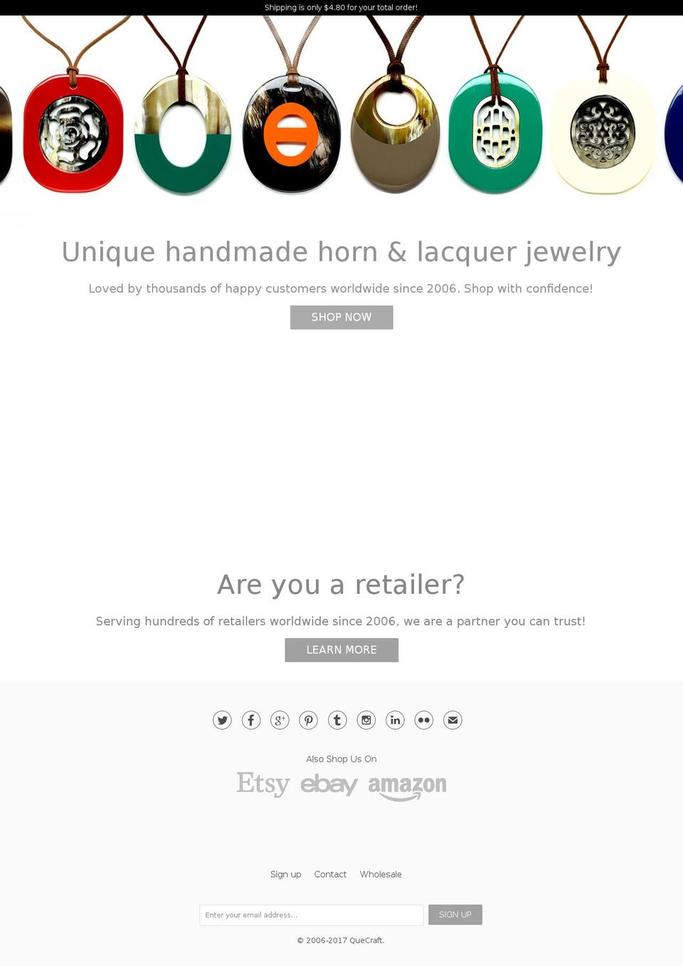 hornjewelry.net shopify website screenshot