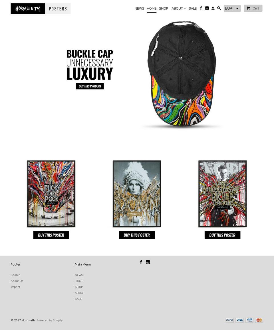 hornslethshop.com shopify website screenshot