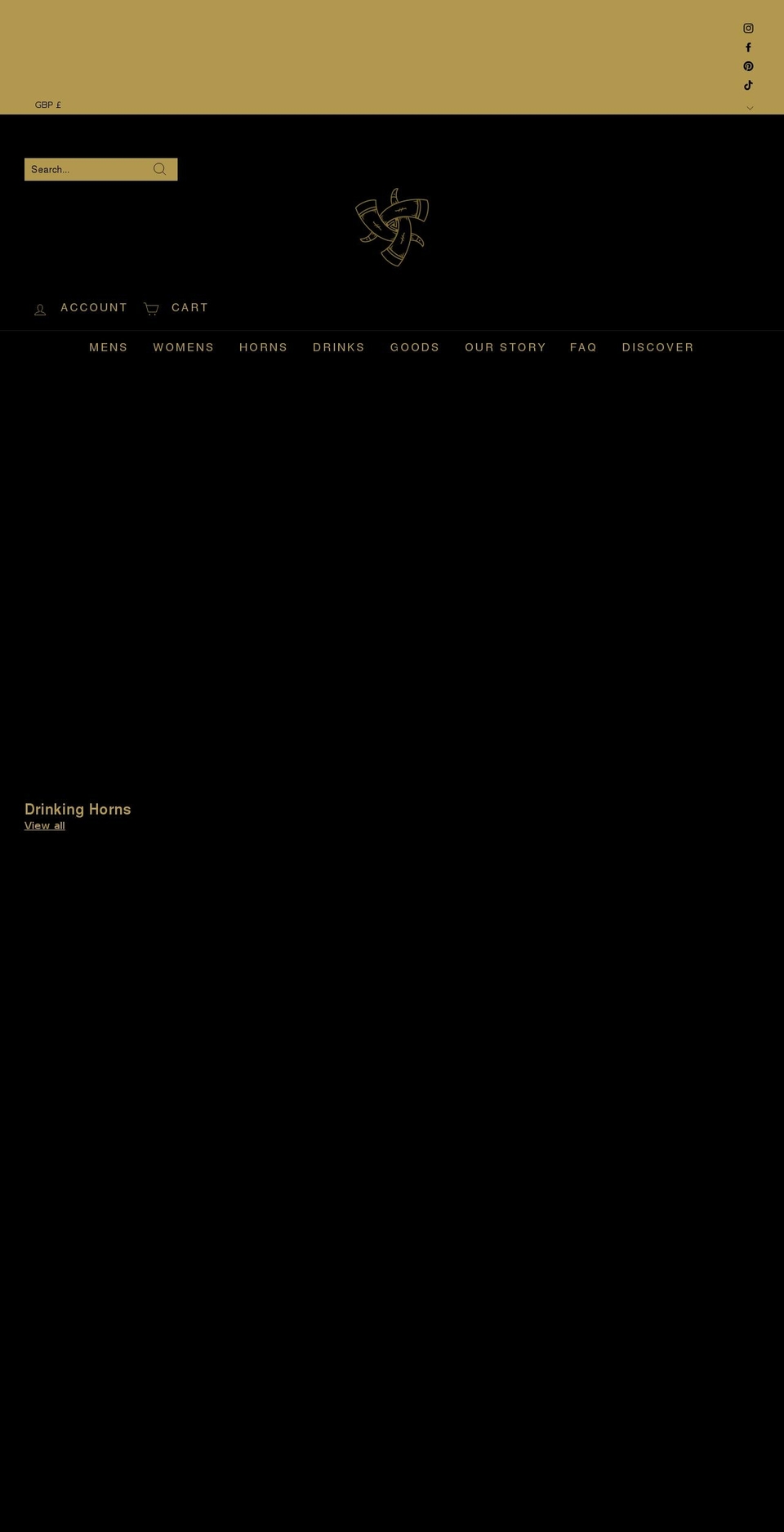 hornsofodin.com — Shopify storefront screenshot