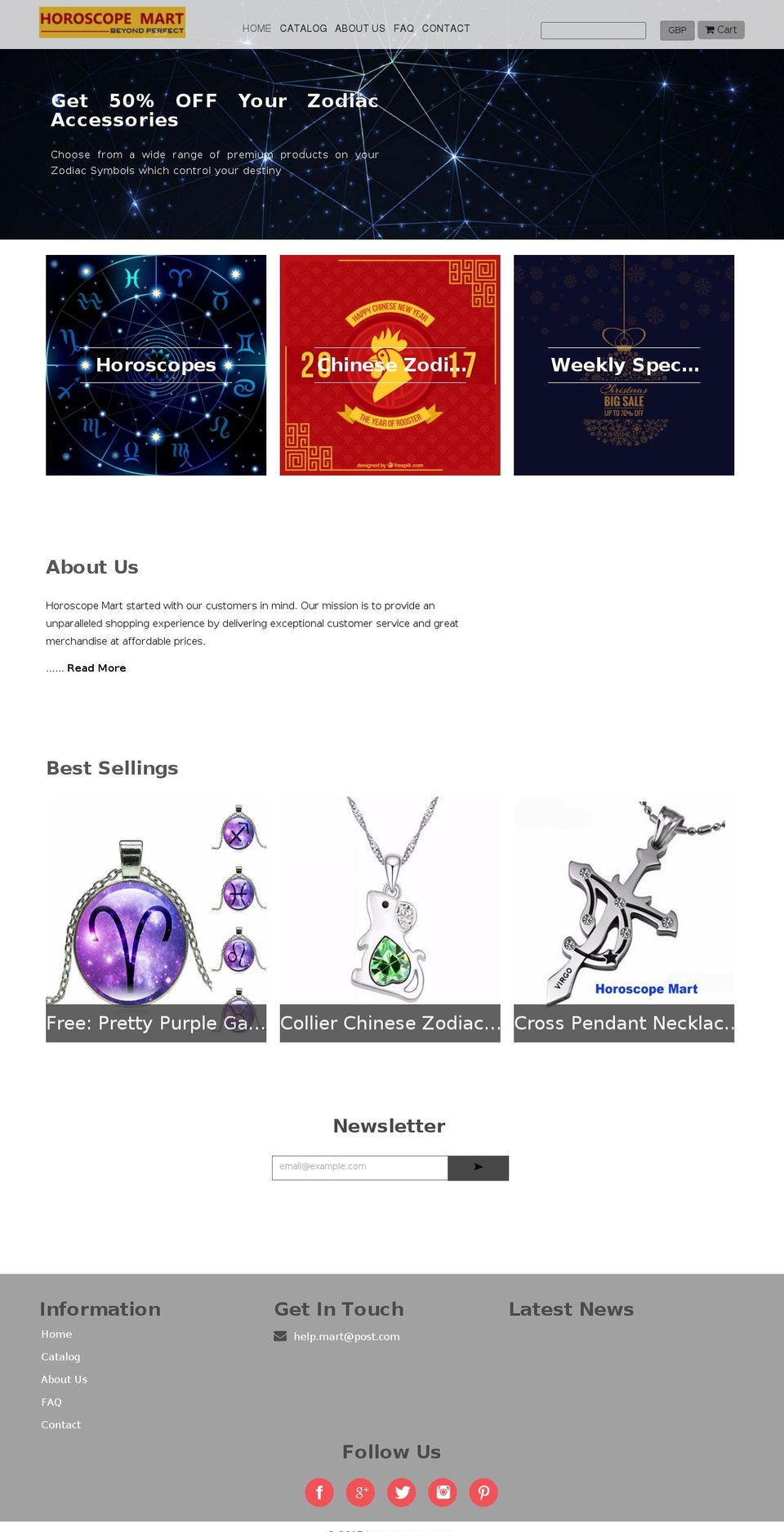 Adventure Shopify theme site example horoscopemart.com