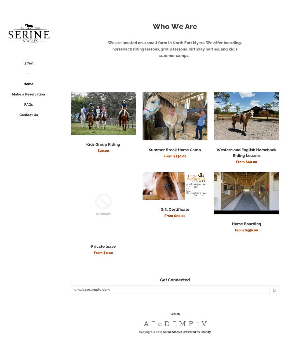 horseadventuresofswfl.com — Shopify storefront screenshot