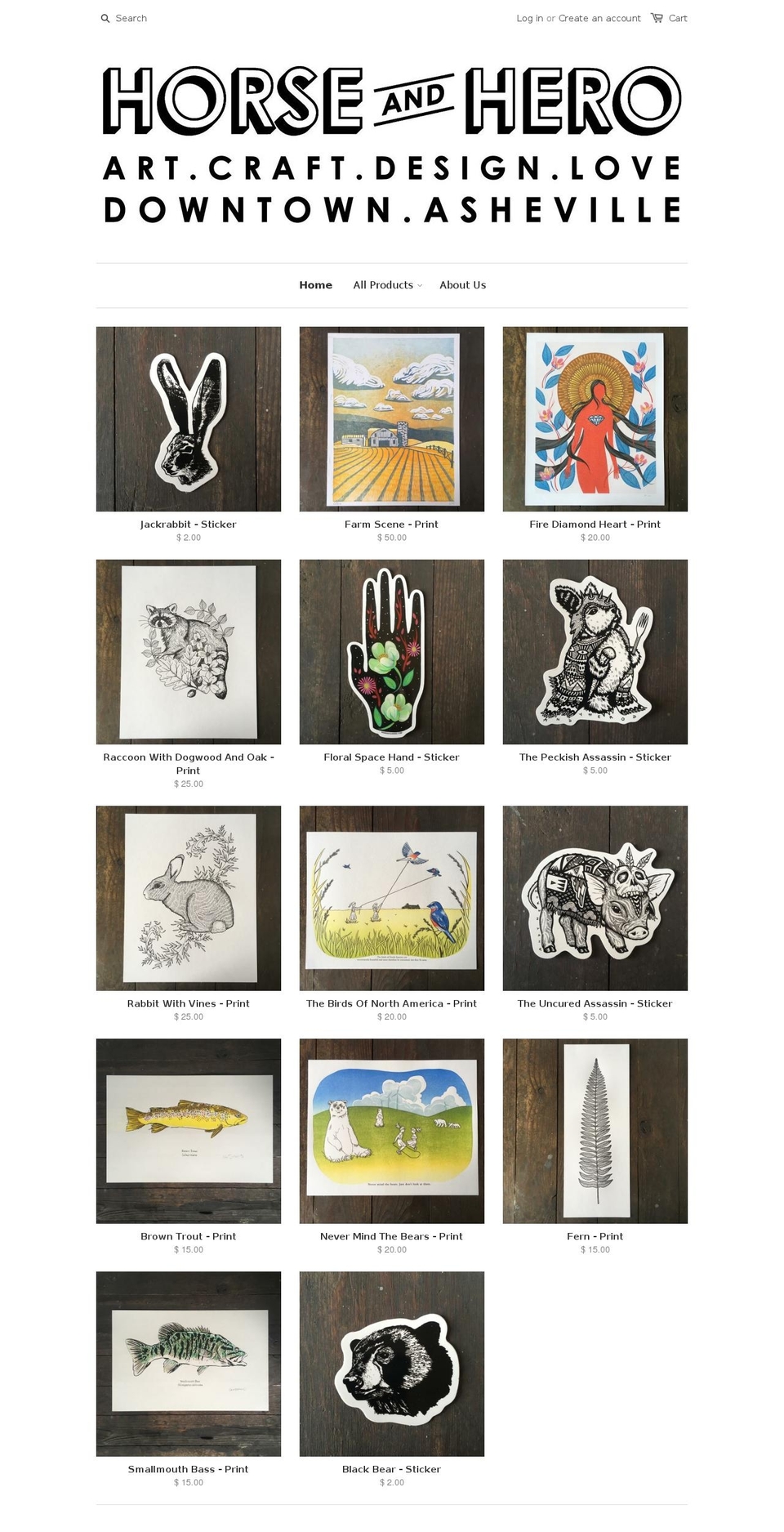 horseandhero.com shopify website screenshot