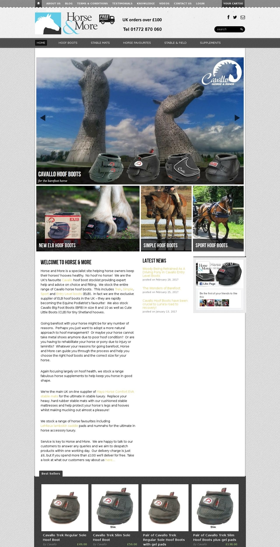 horseandmore.co.uk shopify website screenshot