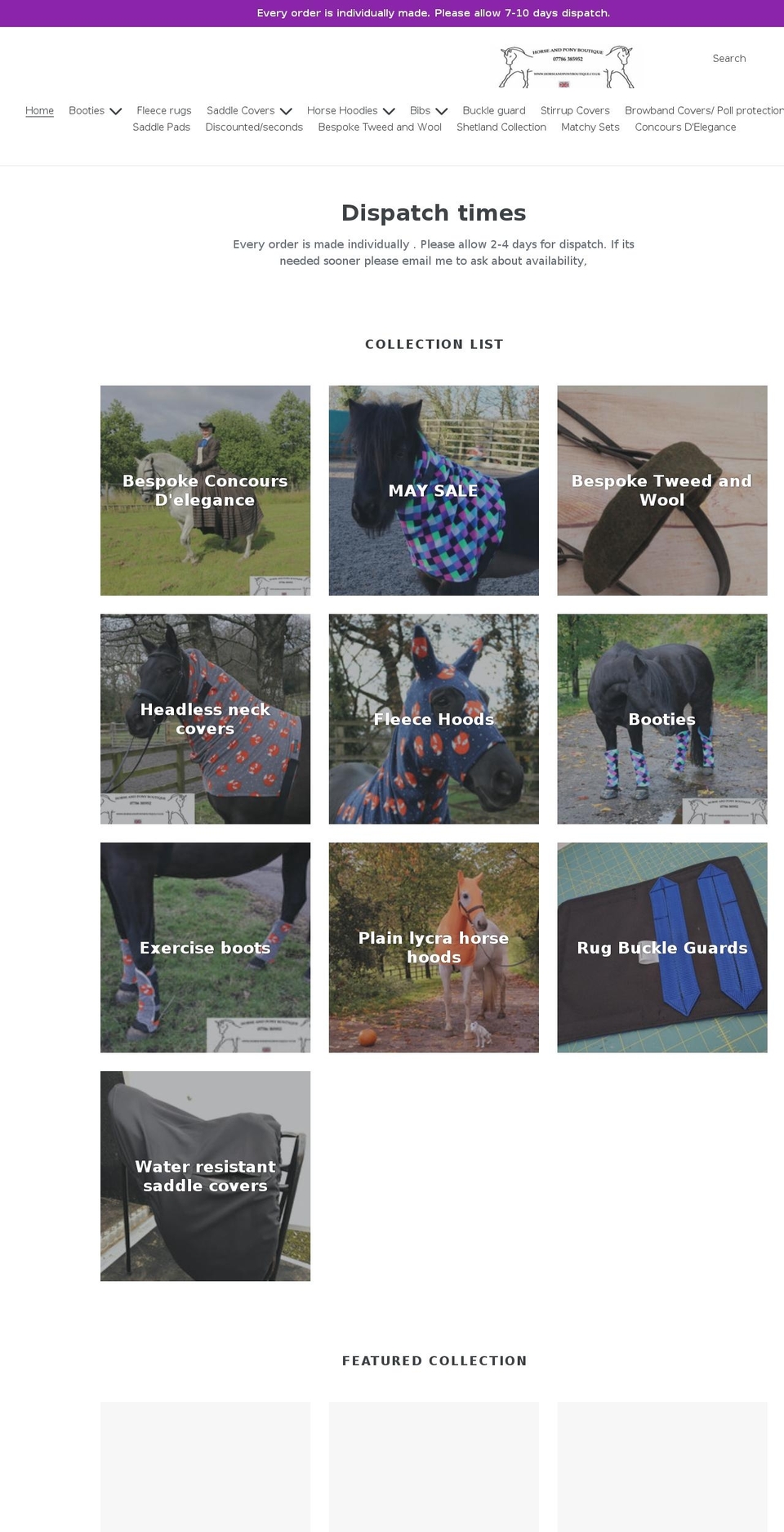 horseandponyboutique.co.uk shopify website screenshot