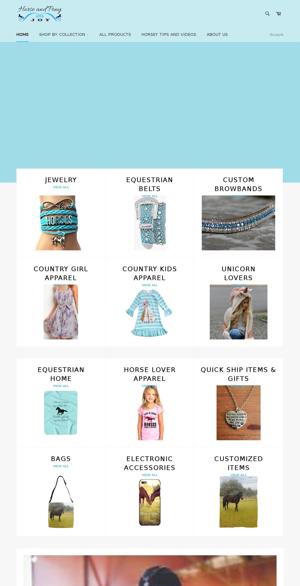 horseandponyjoy.com — Shopify storefront screenshot