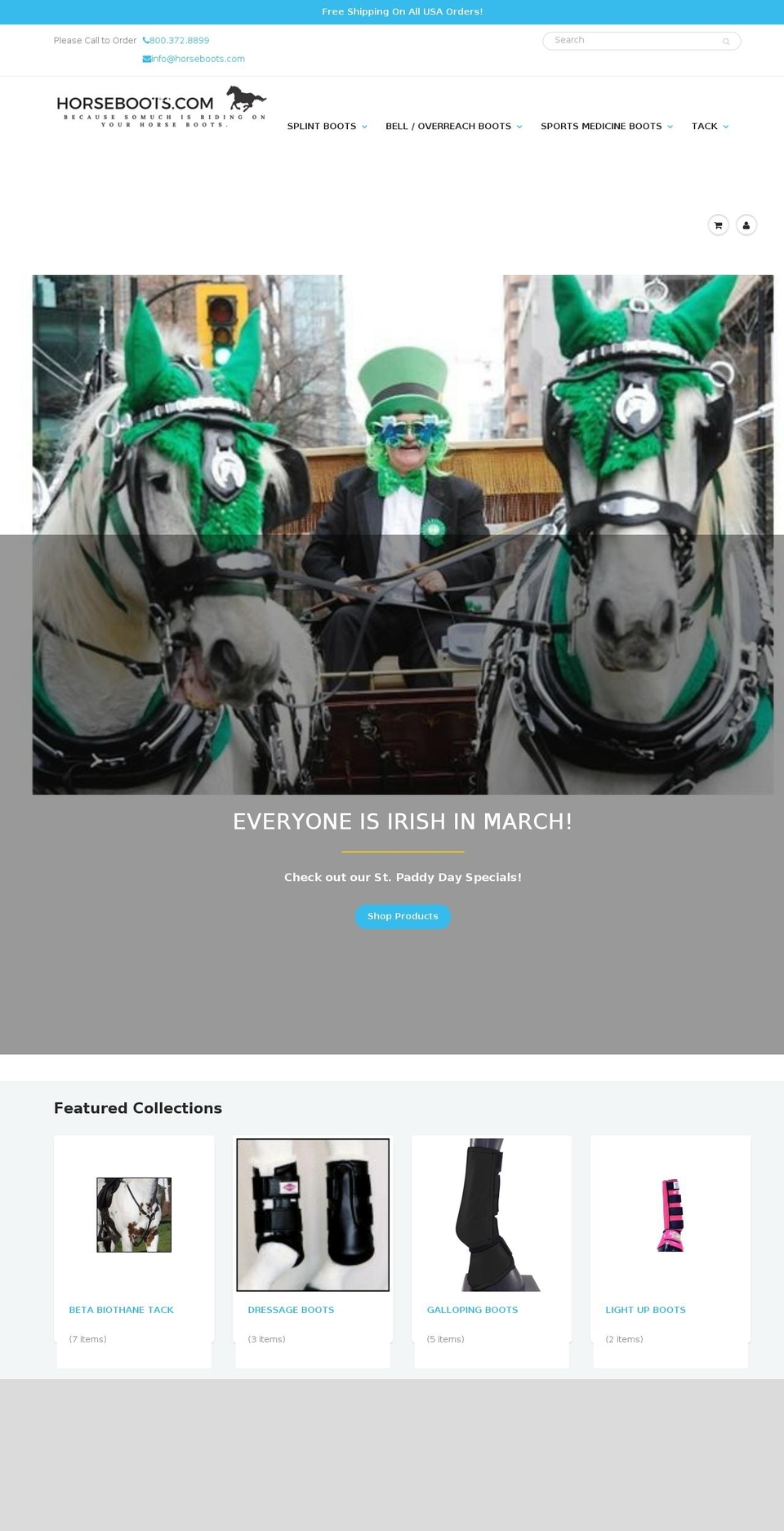 horseboots.com shopify website screenshot