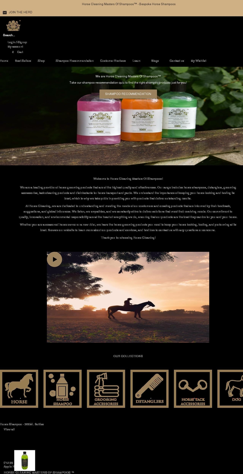 horsecleaning.com shopify website screenshot