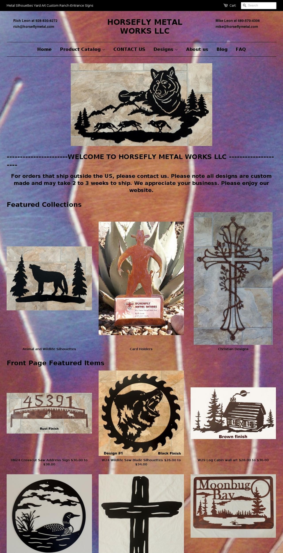 horseflymetal.com shopify website screenshot