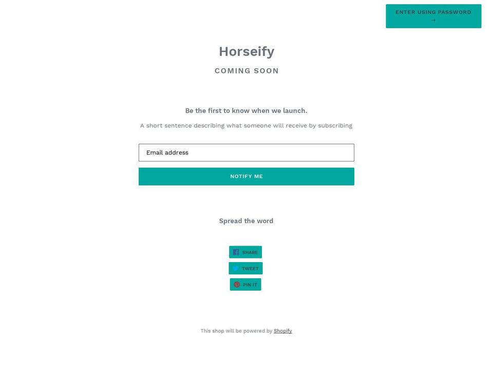 horseify.com — Shopify storefront screenshot