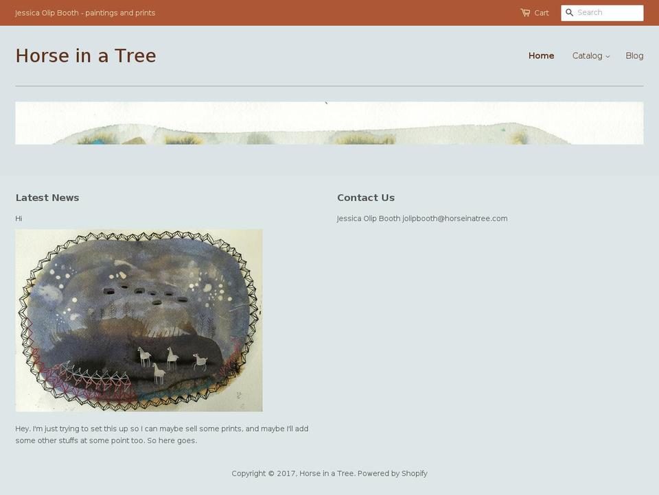 horseinatree.com shopify website screenshot