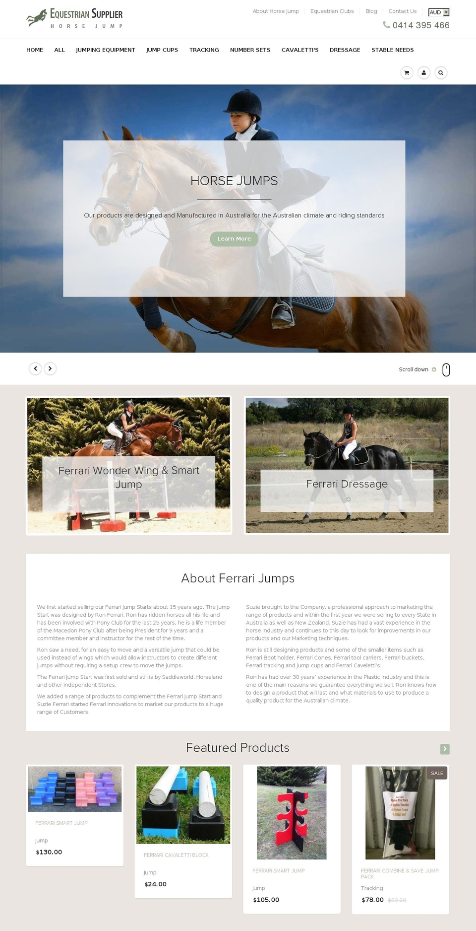 horsejump.com.au shopify website screenshot