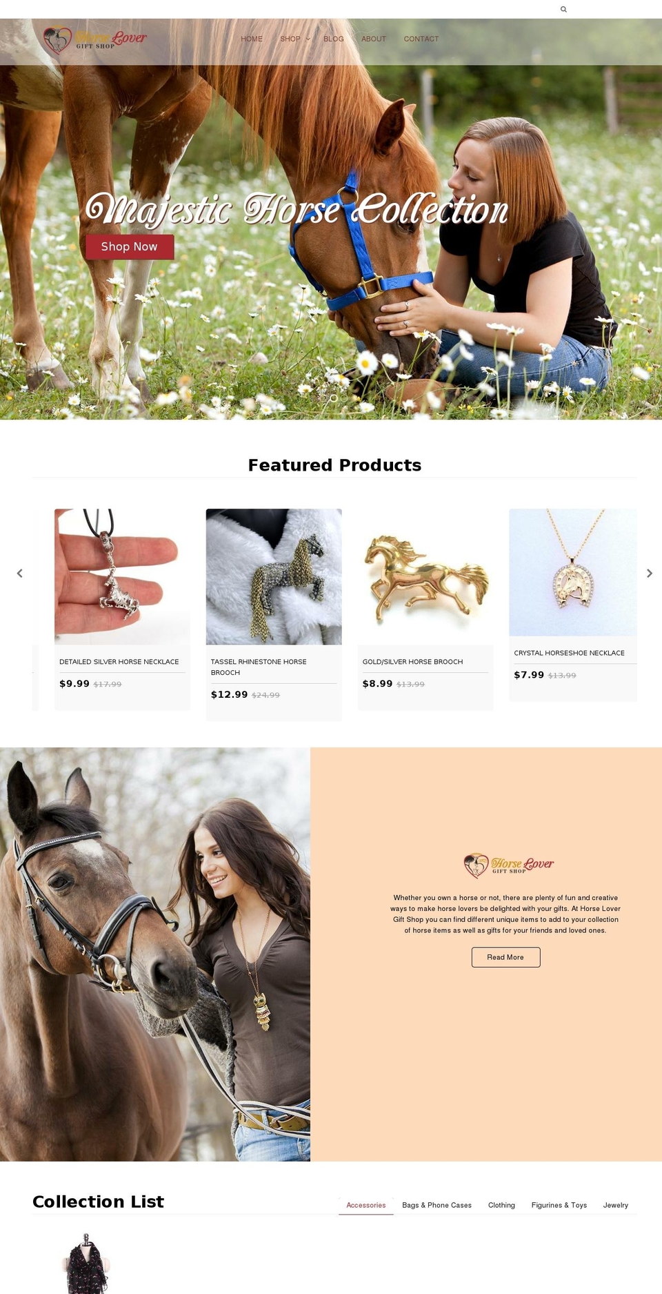 horselovergiftshop.com shopify website screenshot